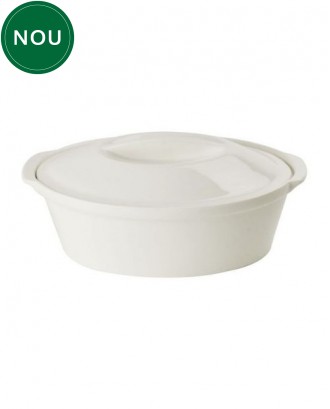 Vas oval pentru cuptor, ceramica, alb, 27 cm - SIMONA'S COOKSHOP